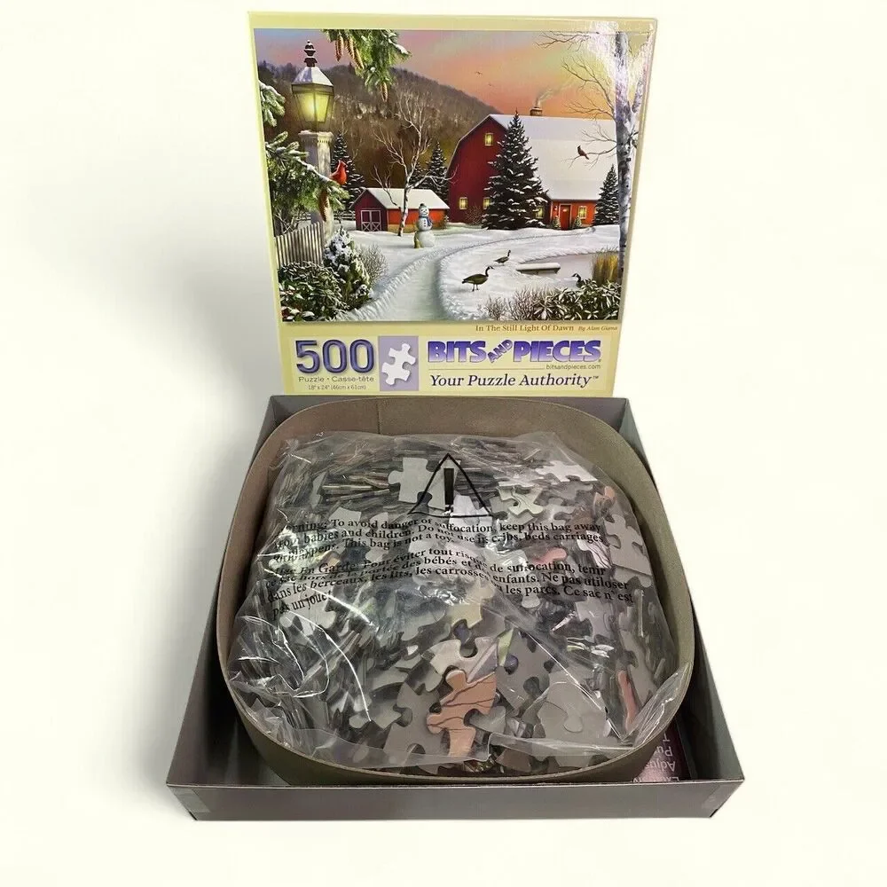 500 Piece Jigsaw Puzzle - In the Still Light of Dawn - New Open Box Sealed Bag